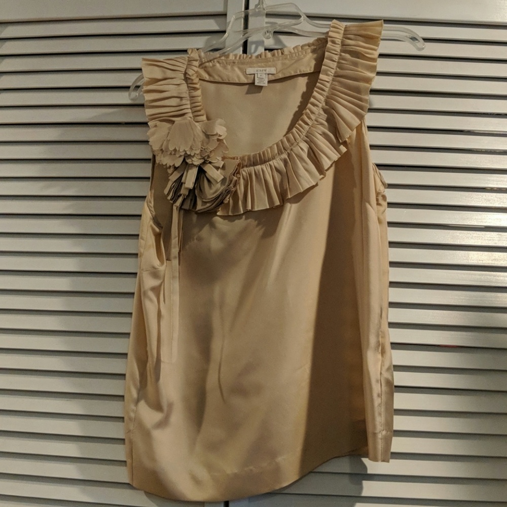 Peach silk tank top